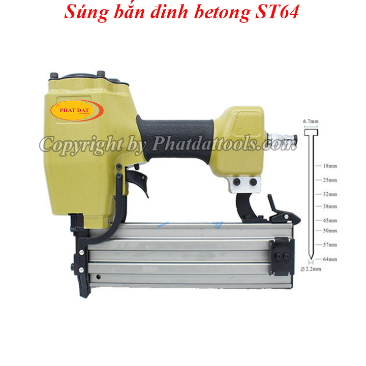 Súng bắn đinh bê tông dùng hơi ST64 - Bảo hành 6 tháng