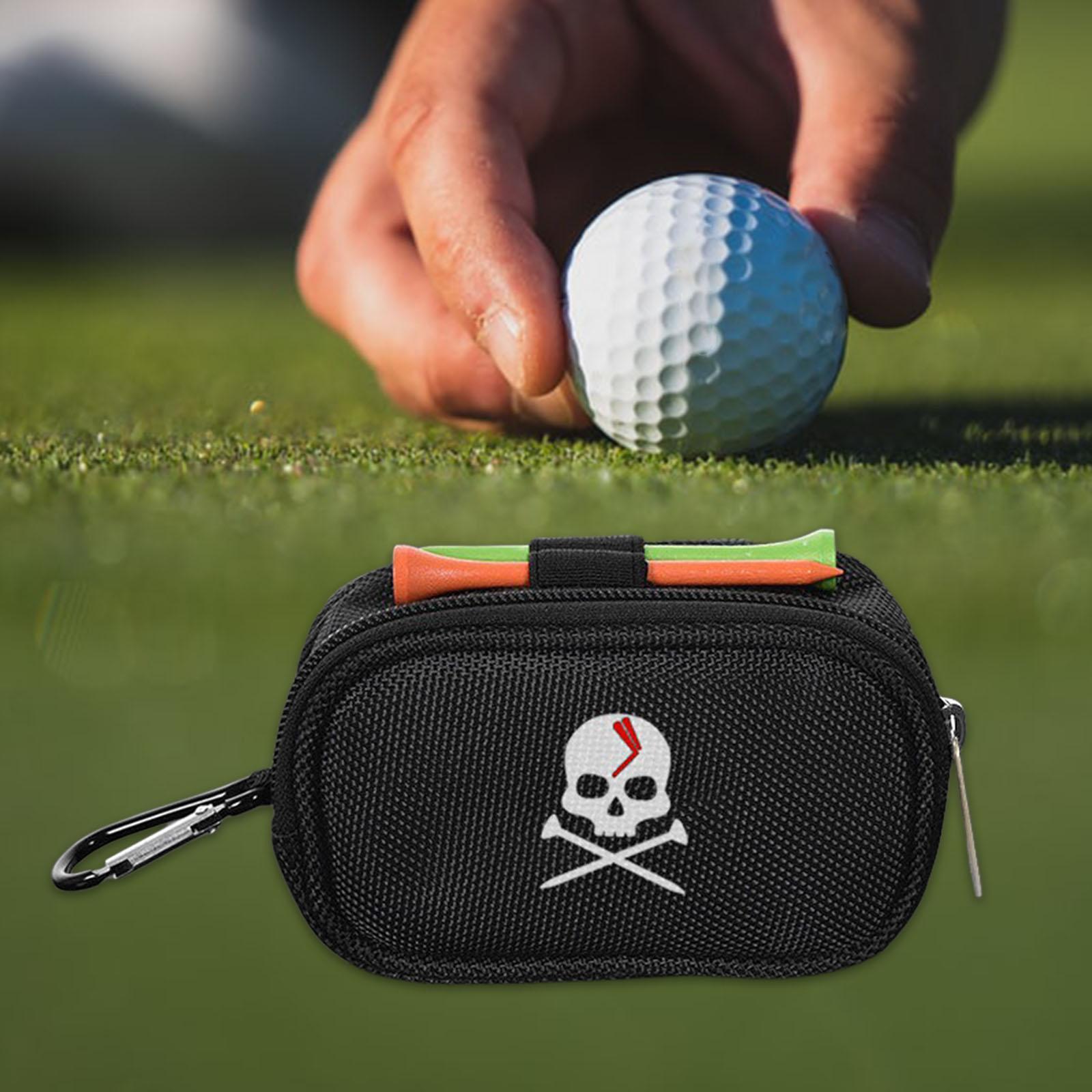 3x Golf Ball Pouch Holder Belt Golf Ball with Zipper And Tees Golf Club