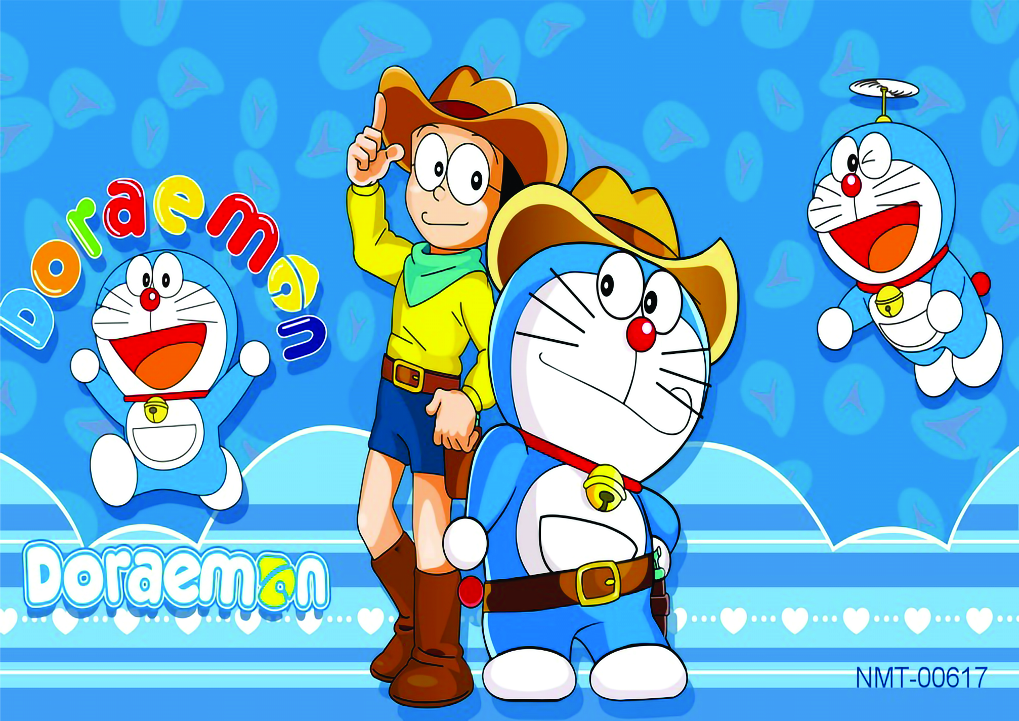 Bộ 10 bức tranh decal dán tường doraemon