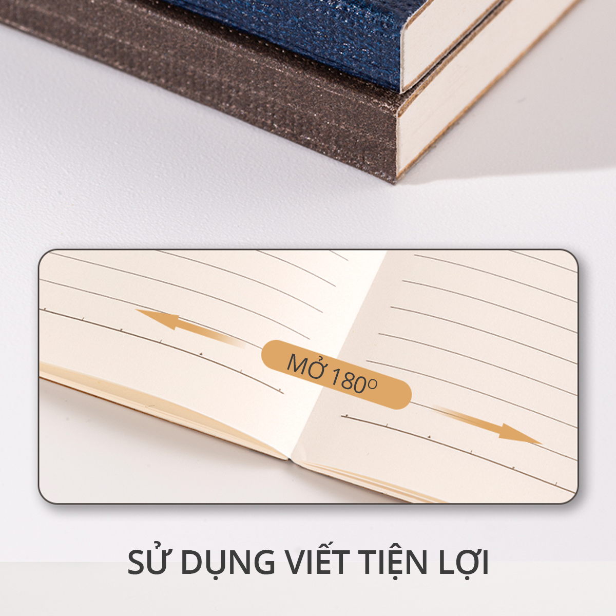 Sổ tay ghi chép khâu gáy vintage cao câp Nusign - Giấy kẻ ngang 40 trang khổ A5 / B5 - Phù hợp làm sổ planner kế hoạch học tập, sổ nhật kí, tập vở ghi chép - NS295 NS296