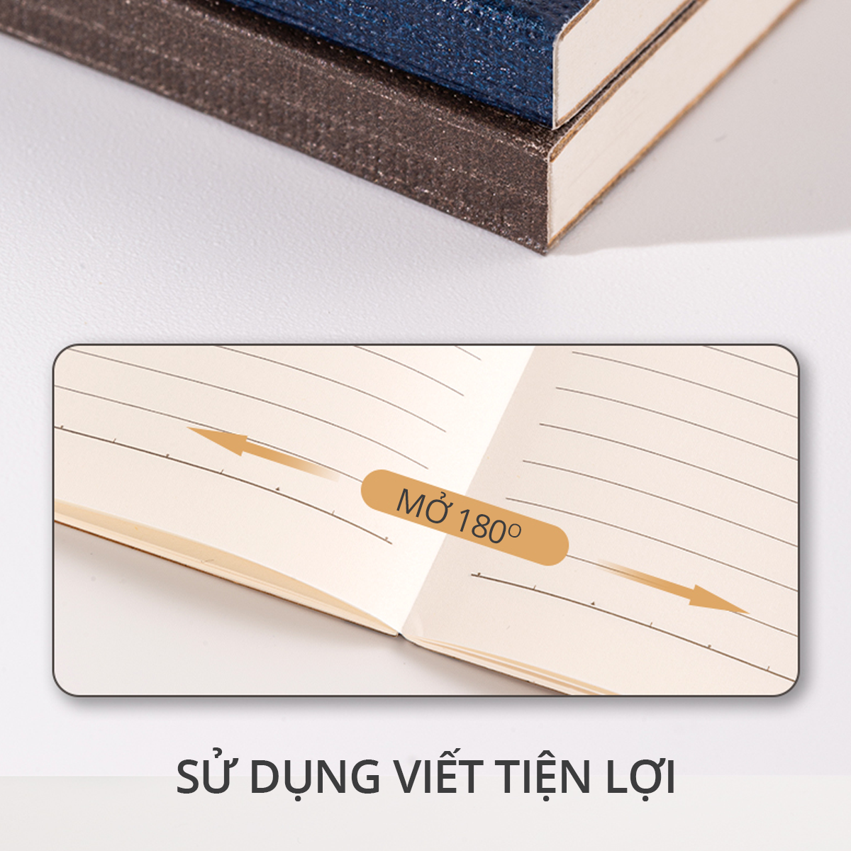 Sổ tay ghi chép khâu gáy vintage cao câp Nusign - Giấy kẻ ngang 40 trang khổ A5 / B5 - Phù hợp làm sổ planner kế hoạch học tập, sổ nhật kí, tập vở ghi chép - NS295 NS296