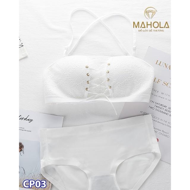 Áo cup không dây rút ngực có đệm bàn tay -Mahola- CP03