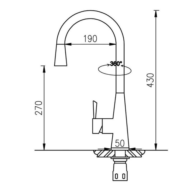 VÒI RỬA CHÉN BÁT CAO CẤP 2 ĐƯỜNG NÓNG &amp; LẠNH,CÓ DÂY RÚT KÉO DÀI | ĐỒNG MẠ CHROME THƯƠNG HIỆU ROSLER-668, BH 3 NĂM