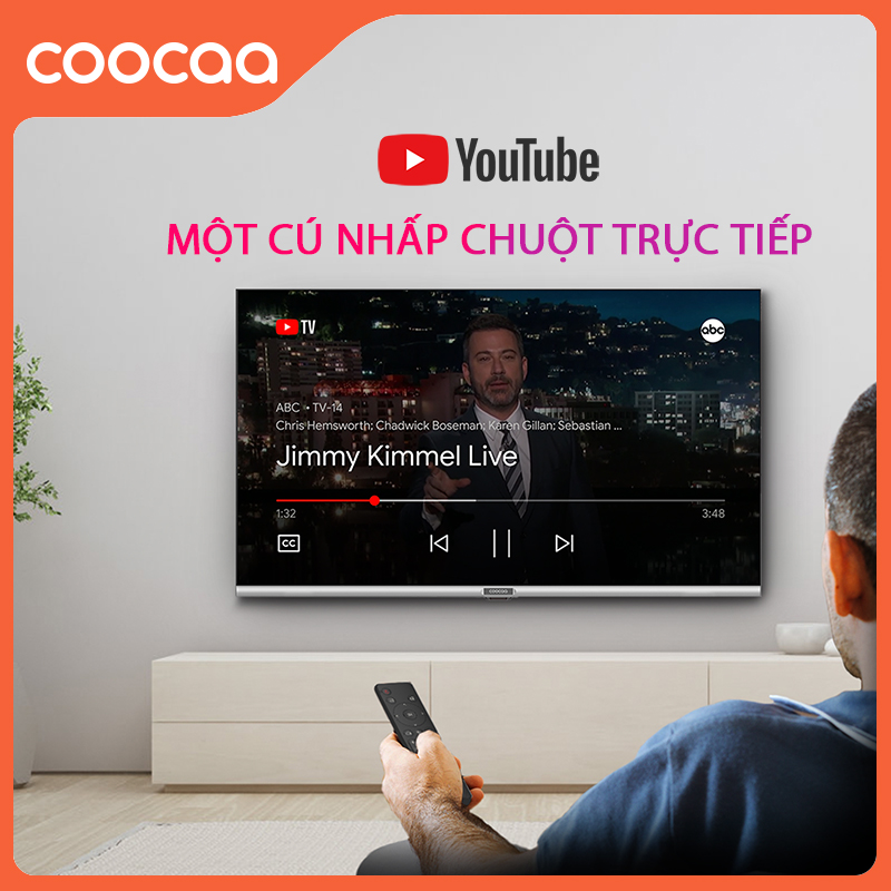 Tivi 55 inch Giá Rẻ Nhất SMART TV 4K COOCAA 55 inch viền mỏng - Youtube - Model 55S3U Pro Games mode, Dolby audio, Youtube , Bảo Hành 2 Năm - Hàng Chính Hãng