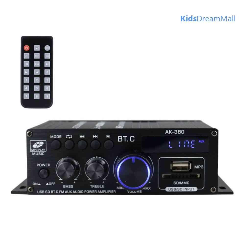 Mới Bộ Khuếch Đại Âm Thanh Bluetooth AK380 12V 2 Kênh HIFI Chuyên Dụng Cho Gia Đình