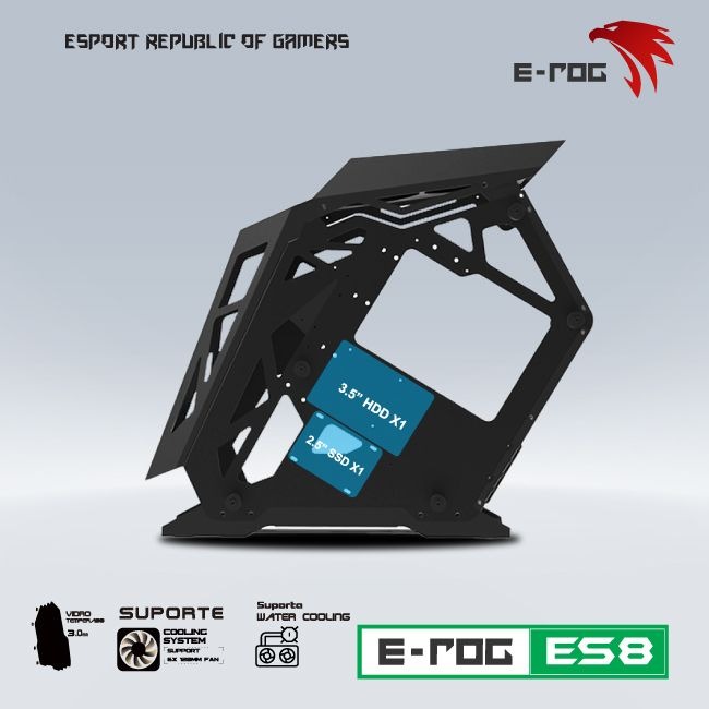 Vỏ Máy Tính Case VSP Esport Rog ES8 (Black/White) - Hàng Chính Hãng