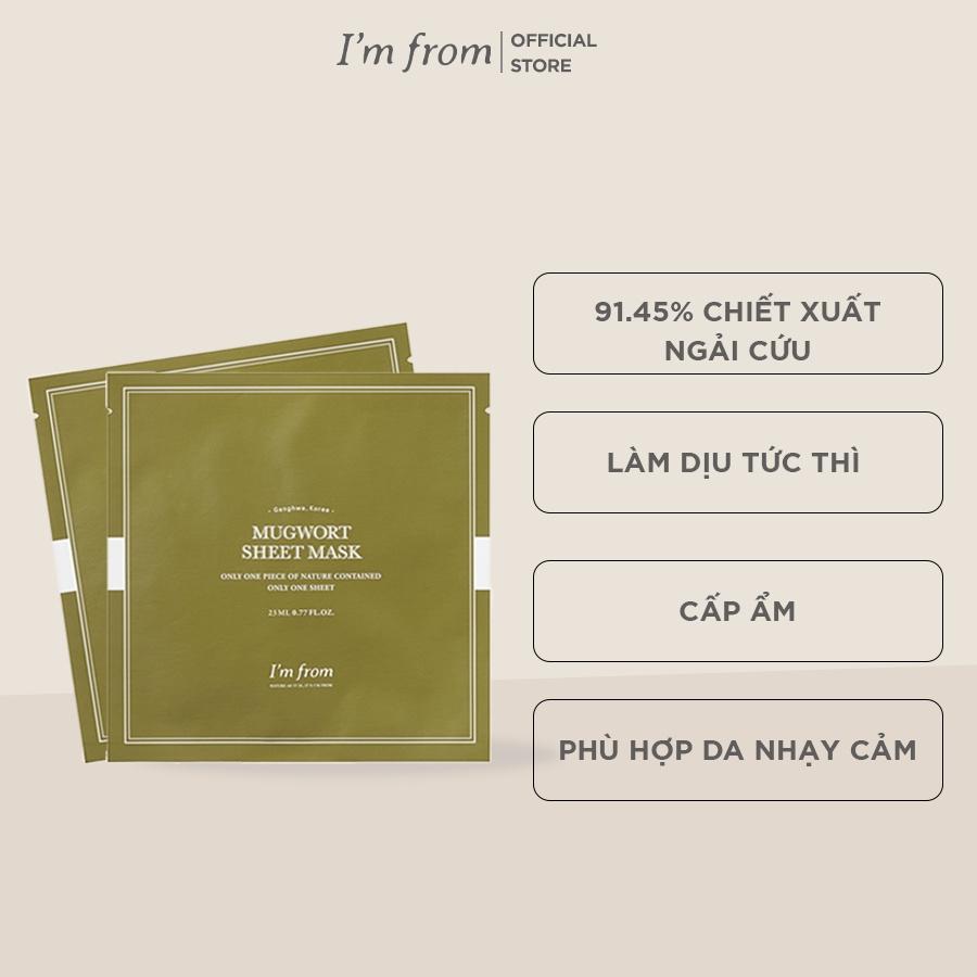 Combo 2 Mặt Nạ Dịu Da I'm from Mặt nạ Mugwort Sheet mask 23ml