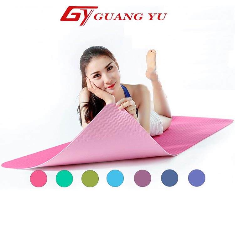 Thảm tập yoga 2 lớp, thảm tập gym yoga 6mm chống trượt hàng loại một