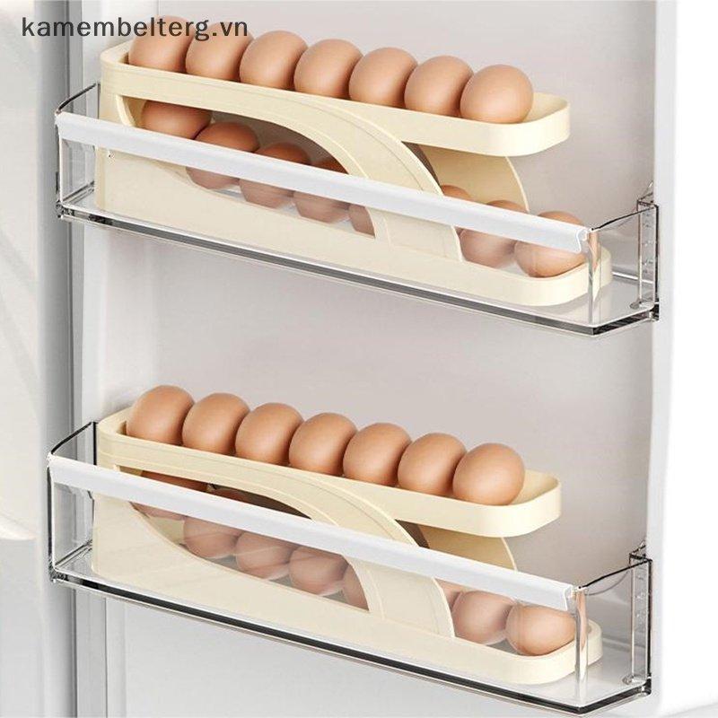 [KoSuyTu] Giá Cuộn Lăn Trứng Tự Động 2 Tầng - Giá Để Trứng Trong Tủ Lạnh Bếp Tối Đa 14 Quả - Chất Liệu Nhựa Cao Cấp An Toàn Bền Đẹp