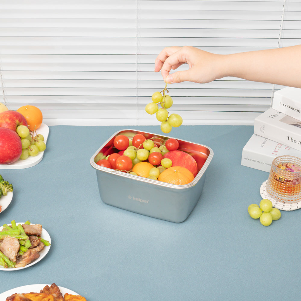 Hộp Inox 304 bảo quản thực phẩm Kalpen 2800ml dùng trong lò vi sóng