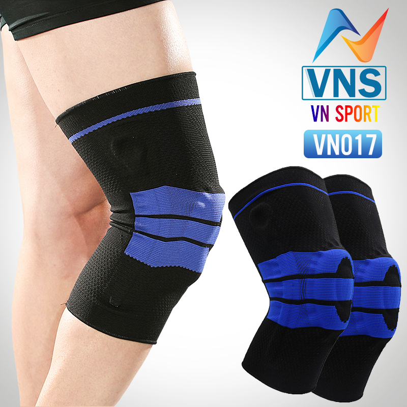 Băng Bảo Vệ Khớp Gối Thể Thao 360º VN017 | ATHLETE'S KNEE PROTECTOR ( 1 ĐÔI ). Phù hợp đá banh, chạy bộ, bóng chuyền, bóng rổ, cầu lông, leo núi, đạp xe, tập luyện thể hình, chấn thương đau nhức gối