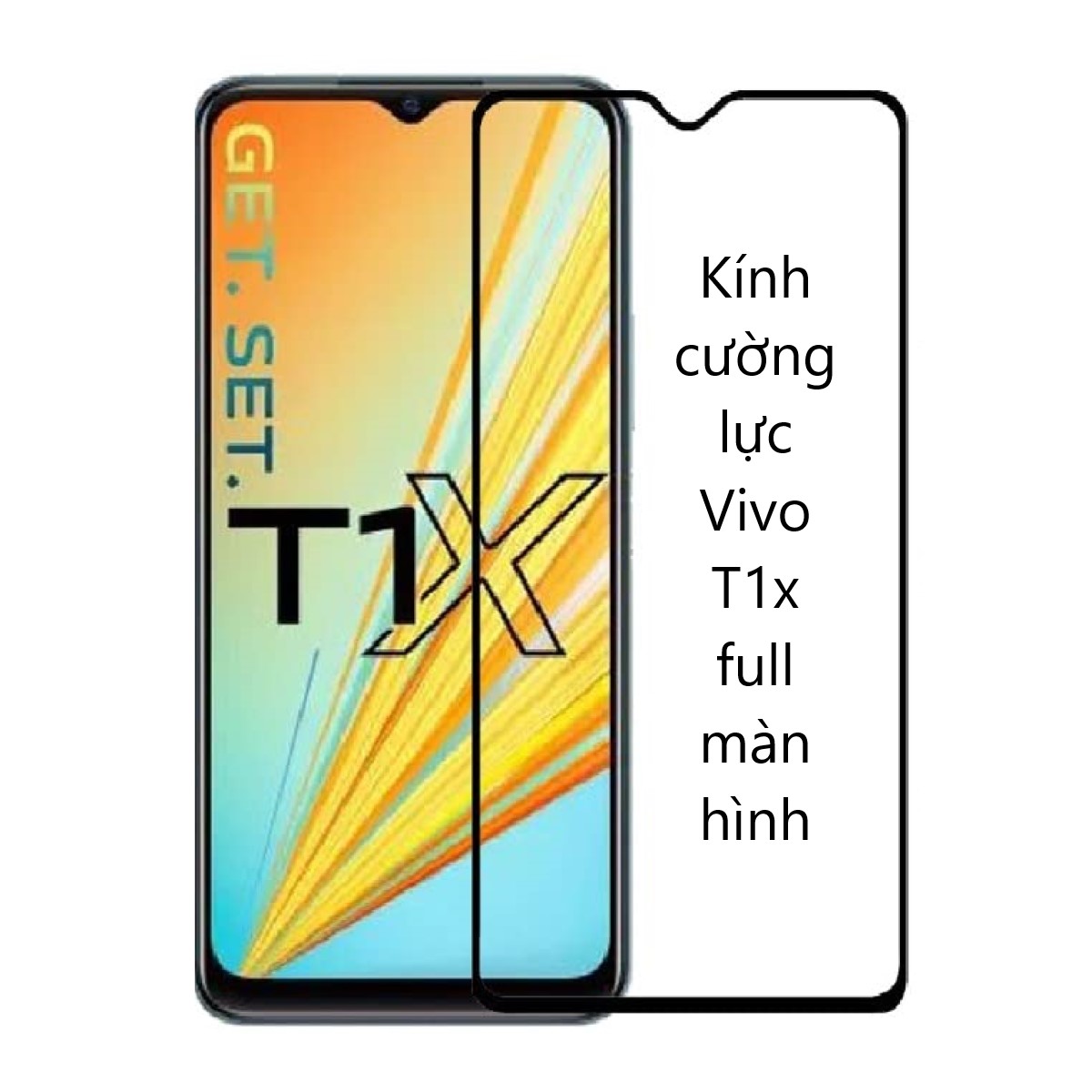 Kính cường lực Full màn hình cho Vivo Y16 Y22s Y35 Y36 Y55 T1x V25 5G 4G
