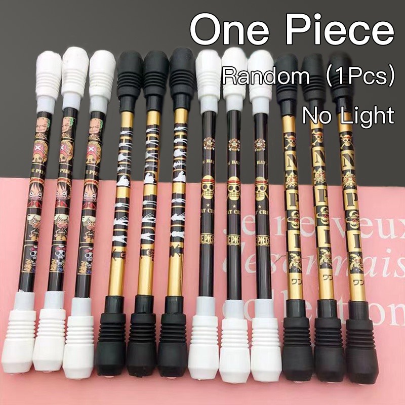 Bút one piece Lufy xoay nghệ thuật giảm stress đèn led 3 cái/ bút anime one piece spinner quay sáng tạo