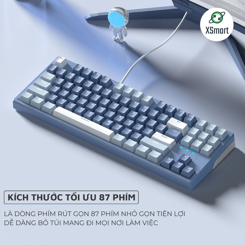 Bàn Phím Cơ Máy Tính Gaming MECHANICAL X87 LED 25 Chế Độ Trục Cơ White Switch-Hàng Chính Hãng