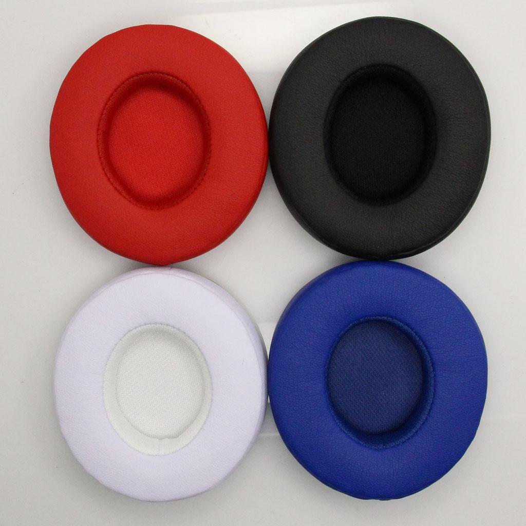 2Pair Ear Pads Cushions Replacement for Beats Solo 2 Solo 3 Red & Black