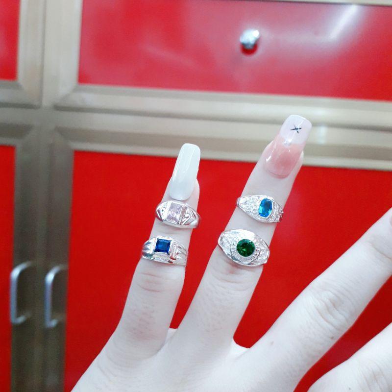 Nhẫn bạc bé trai đính đá cao cấp YN JEWELRY