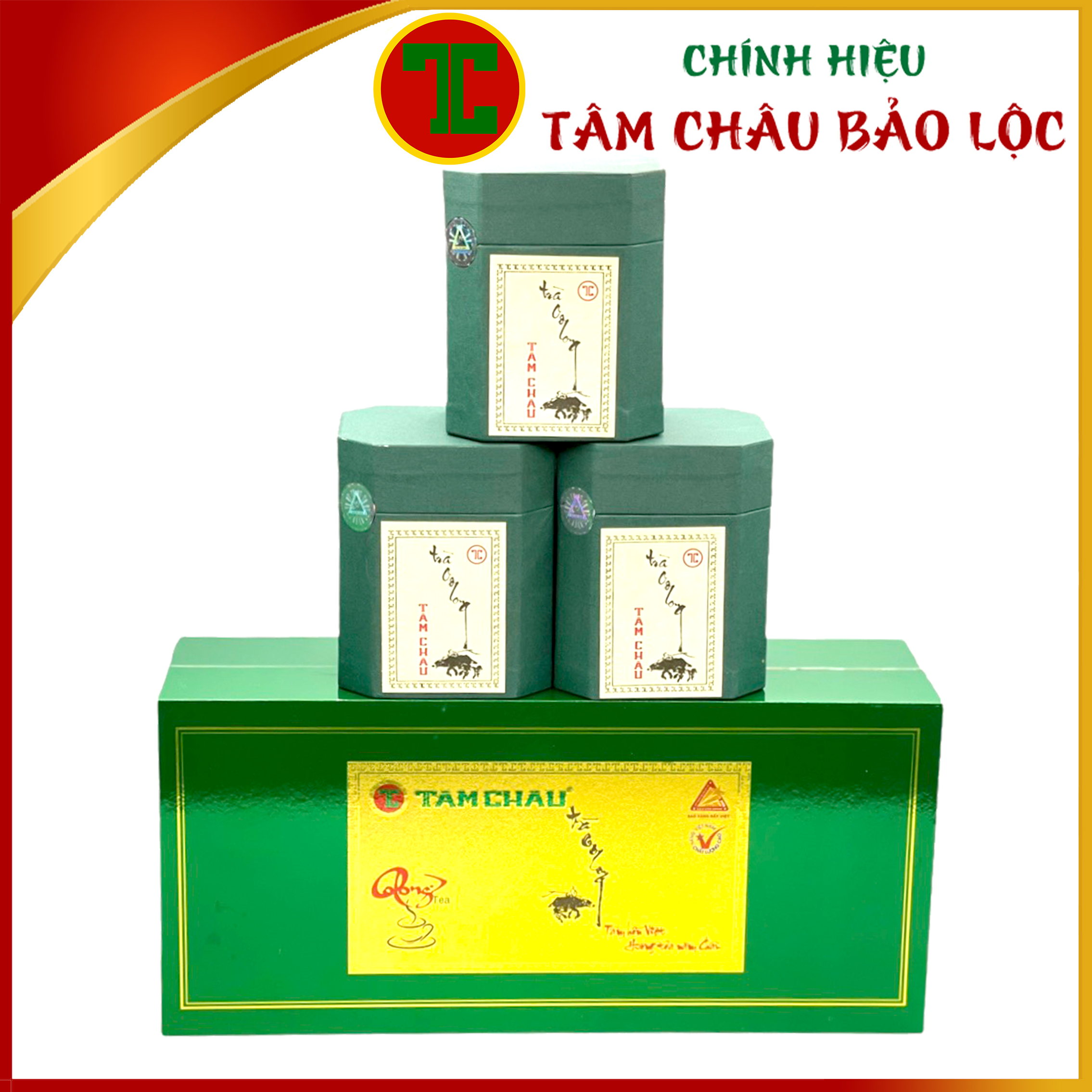 [TÂM CHÂU] Hộp Trà Oolong Thuần Xanh 100Gr/300Gr Cao Cấp