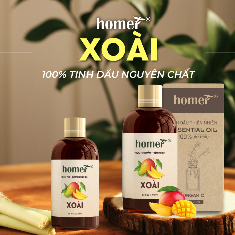 Tinh Dầu Xoài Homer 100ml - Tinh Dầu Xông Thơm Phòng, Thư Giãn Khử Mùi - Tinh Dầu Trái Cây Thiên Nhiên