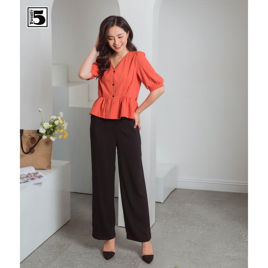 Quần dáng suông nữ, ống rộng Twentyfive N61