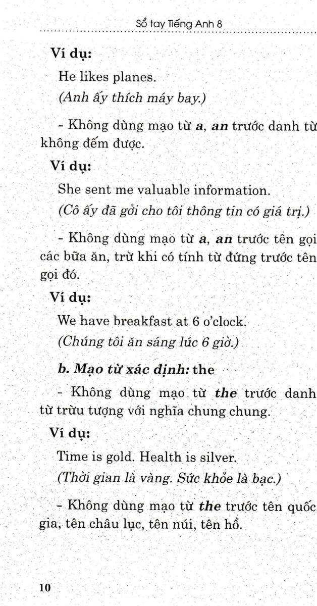 Sổ Tay Tiếng Anh Lớp 8 (Dùng Chung Cho Các Bộ SGK Hiện Hành) _HA