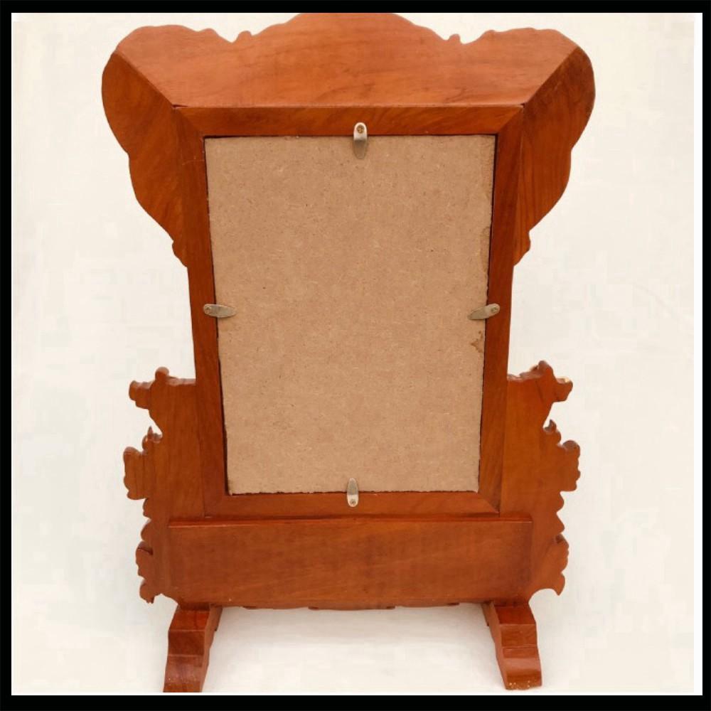 Khung Ảnh Thờ Hoa Mai Gỗ Hương Rát Vàng Khung 20 X 30