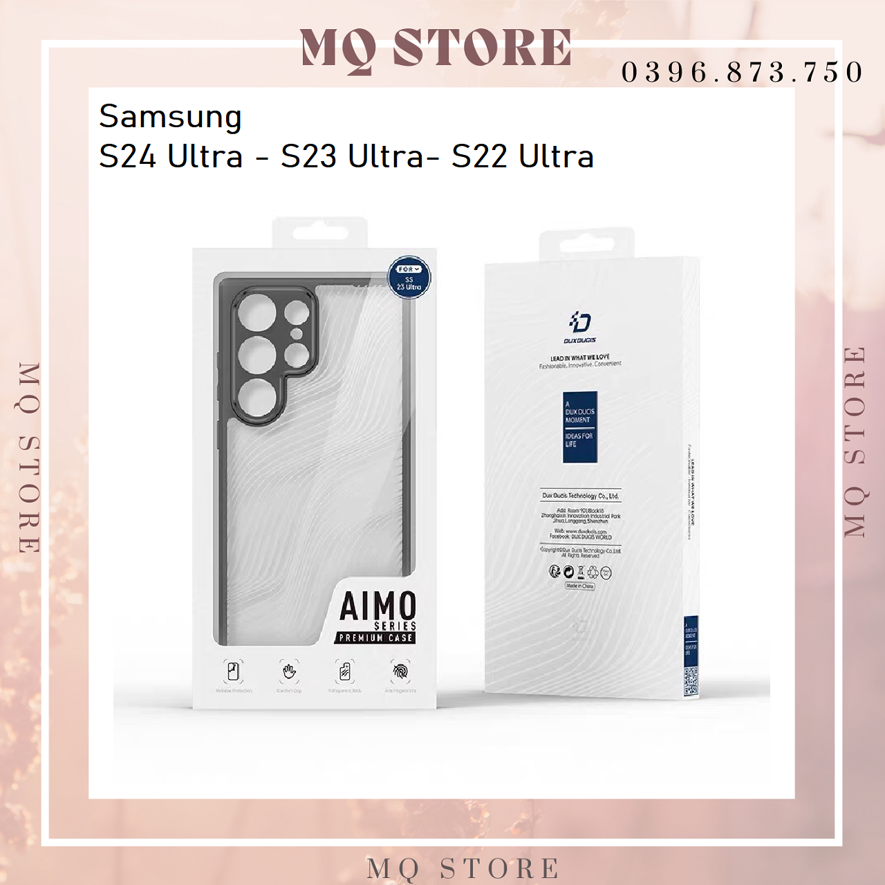 Ốp lưng AIMO chống sốc lưng mờ dành cho Samsung S24 Ultra / S23 Ultra / S22 Ultra Kai Nguyễn( hàng chính hãng)