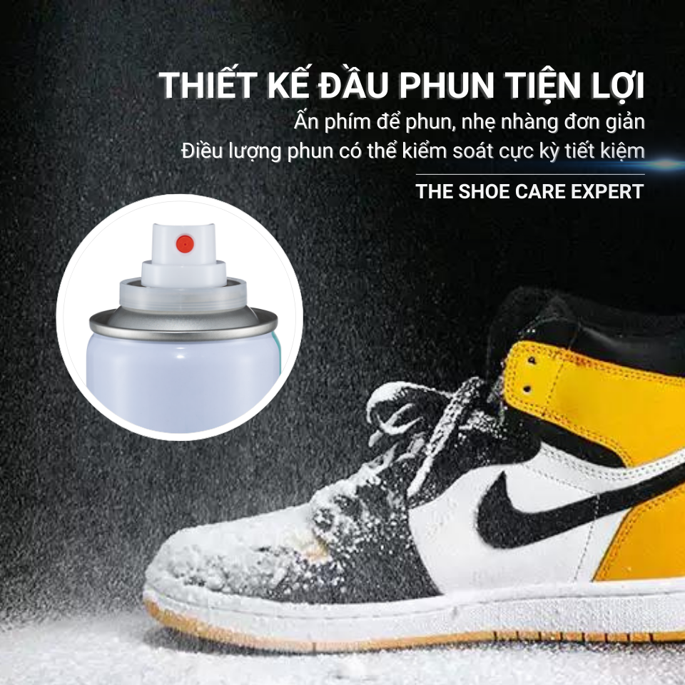 Chai Xịt Vệ Sinh Giày Sneaker NANO Bọt Tuyết M5955 Giặt Khô Siêu Tốc Bảo Vệ Giày Khỏi Bị Ố Vàng, Mục, Phai Màu