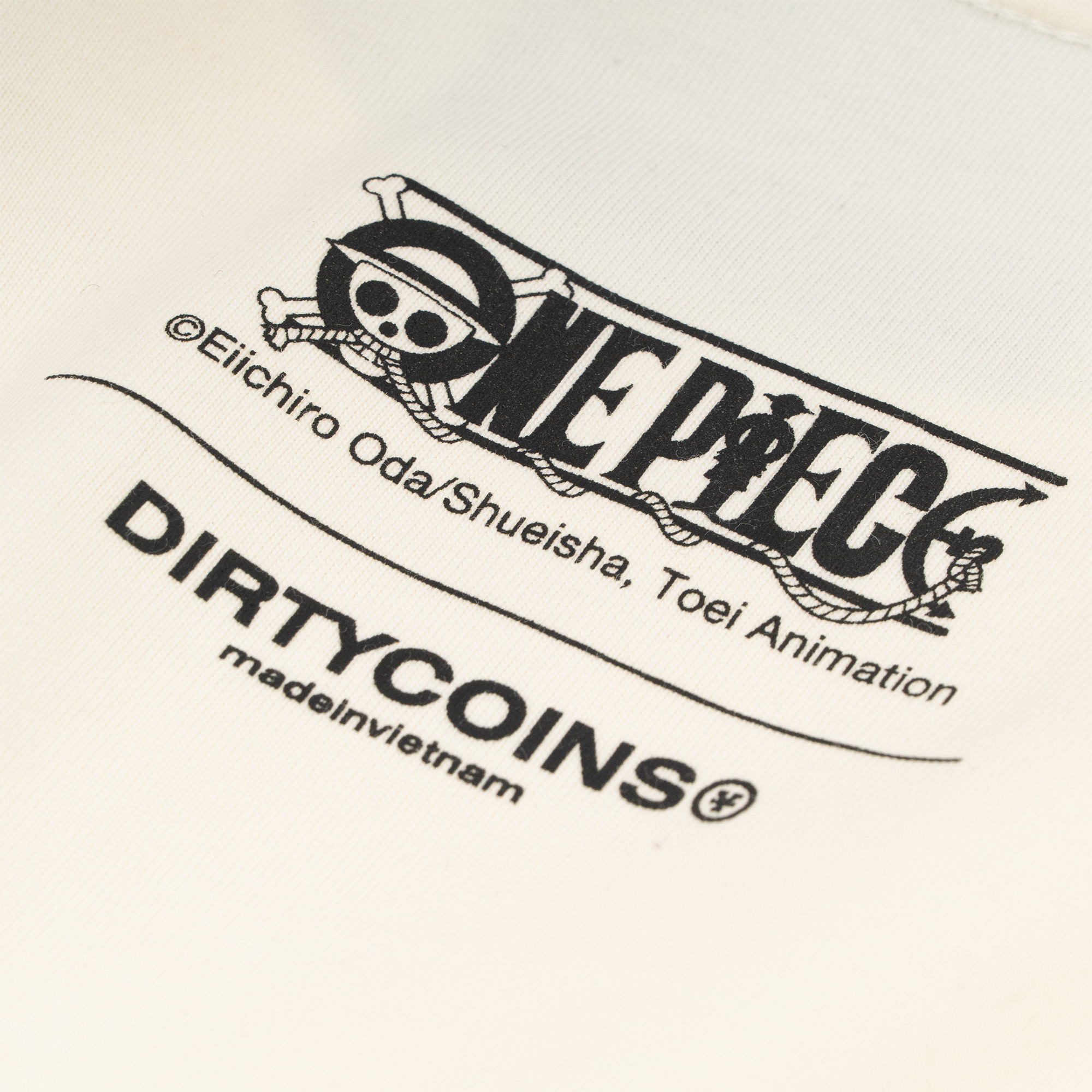 Áo Thun DirtyCoins x One Piece Ace T-shirt - Cream