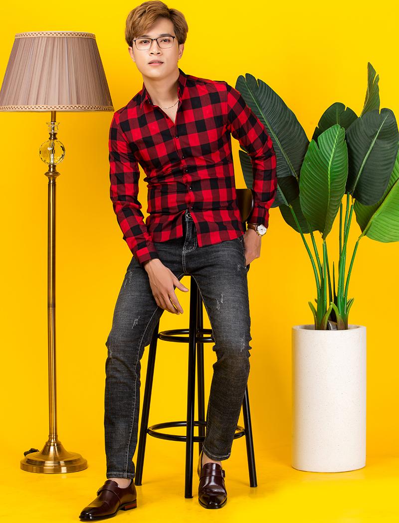 Áo sơ mi Caro Titishop SM1179 Đỏ