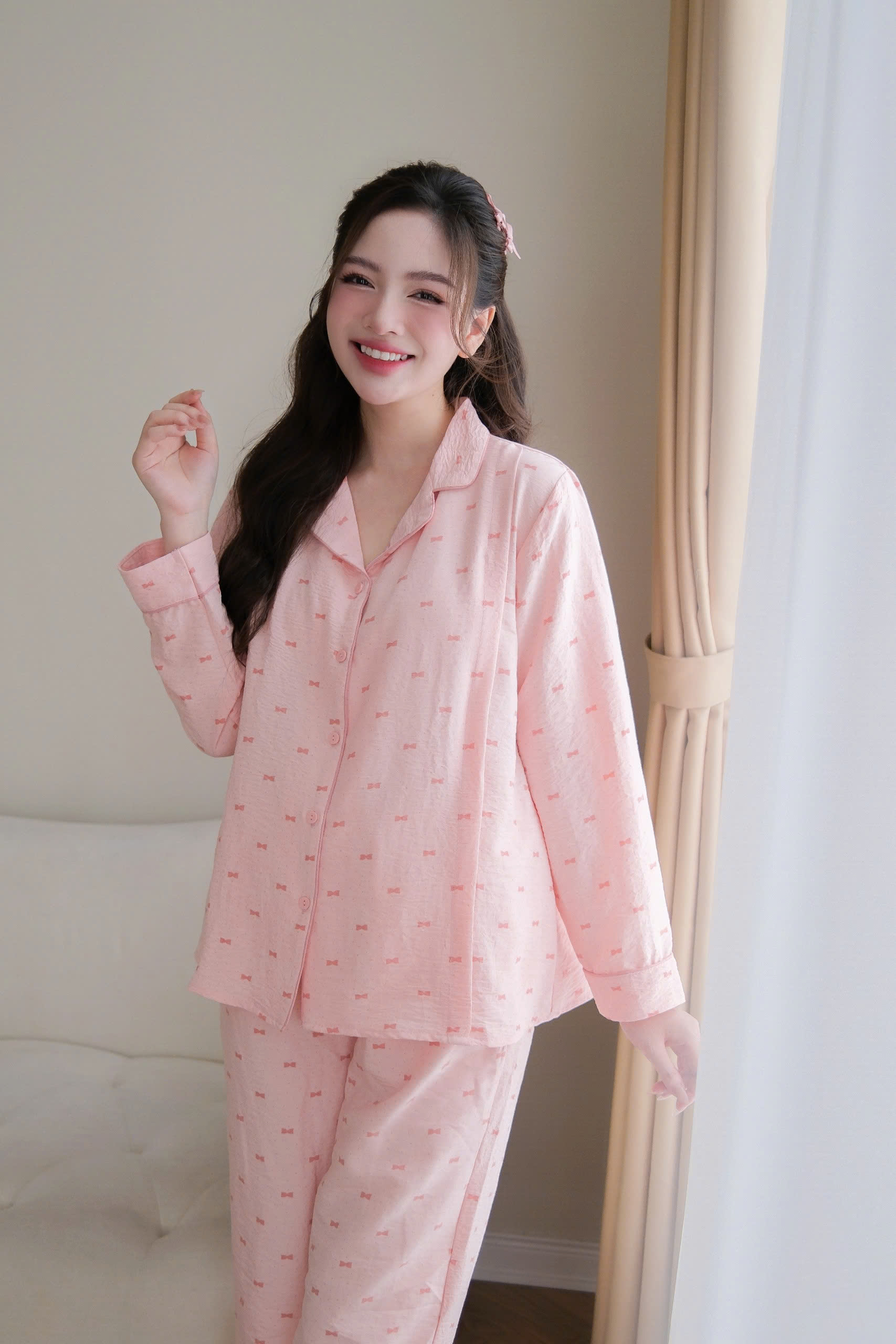 Bộ bầu mặc nhà và sau sinh đũi cao cấp mềm nhẹ mát áo có khóa dọc bé ti và quần chun chỉnh bụng