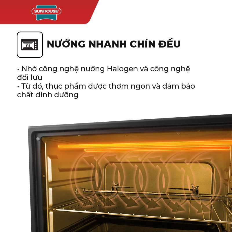 Lò Nướng Điện Sunhouse SHD4206 - Hàng chính hãng
