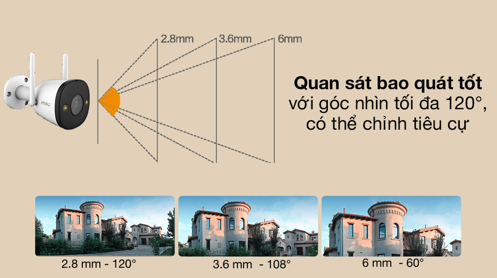 Camera Wifi Ngoài Trời F42FP, F42FEP 4MP Sắc Nét Có Màu Đêm - Hàng chính hãng