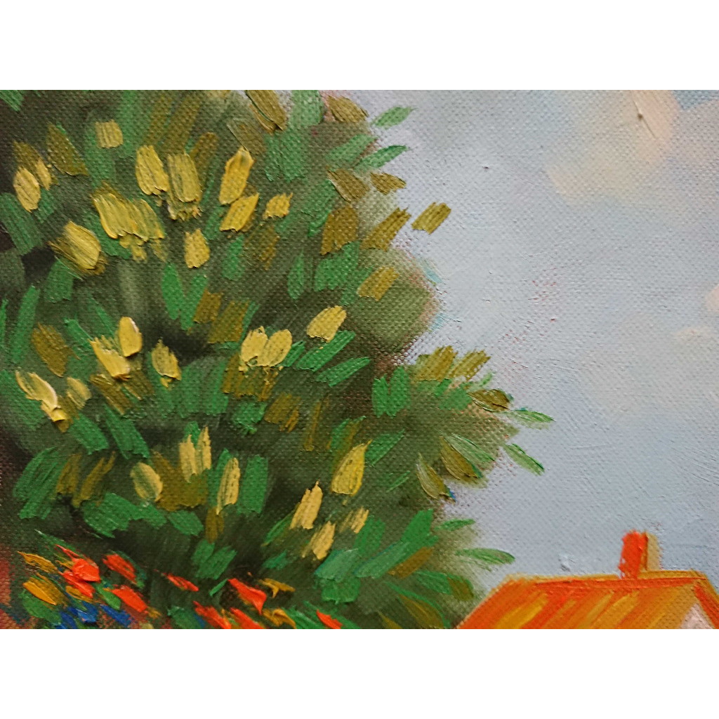 Tranh Sơn Dầu Vẽ Tay 30x40cm - Khu Vườn