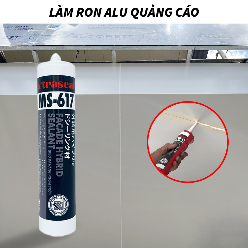 Keo trám Alu X'TRASEAL Chống Thấm Đa Năng Ngoài Trời 3 Màu MS-617 290ml