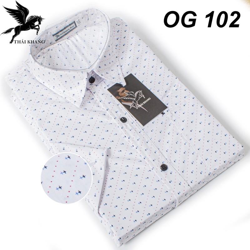 sơ mi nam trung niên ngắn tay kate nhiều cotton HÀNG BAO ĐẸP loại sơ mi họa tiết - OG131,3XL