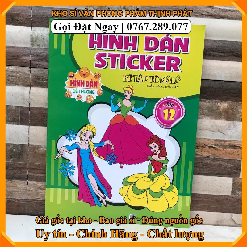 TẬP TÔ MÀU CHO BÉ THOA SỨC TƯỞNG TƯỢNG CÓ HÌNH DÁN