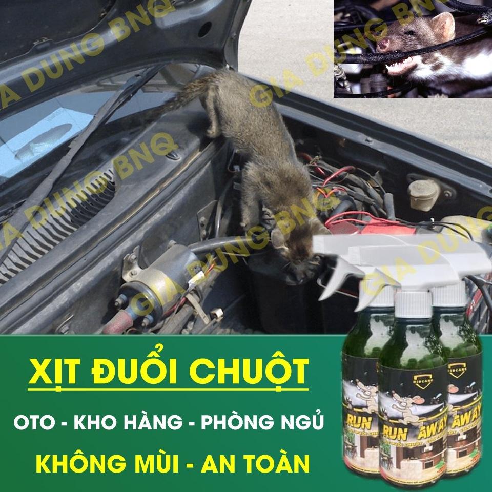 Xịt đuổi chuột thảo mộc Run Away xua đuổi chuột gián trong nhà, oto an toàn với người và vật nuôi