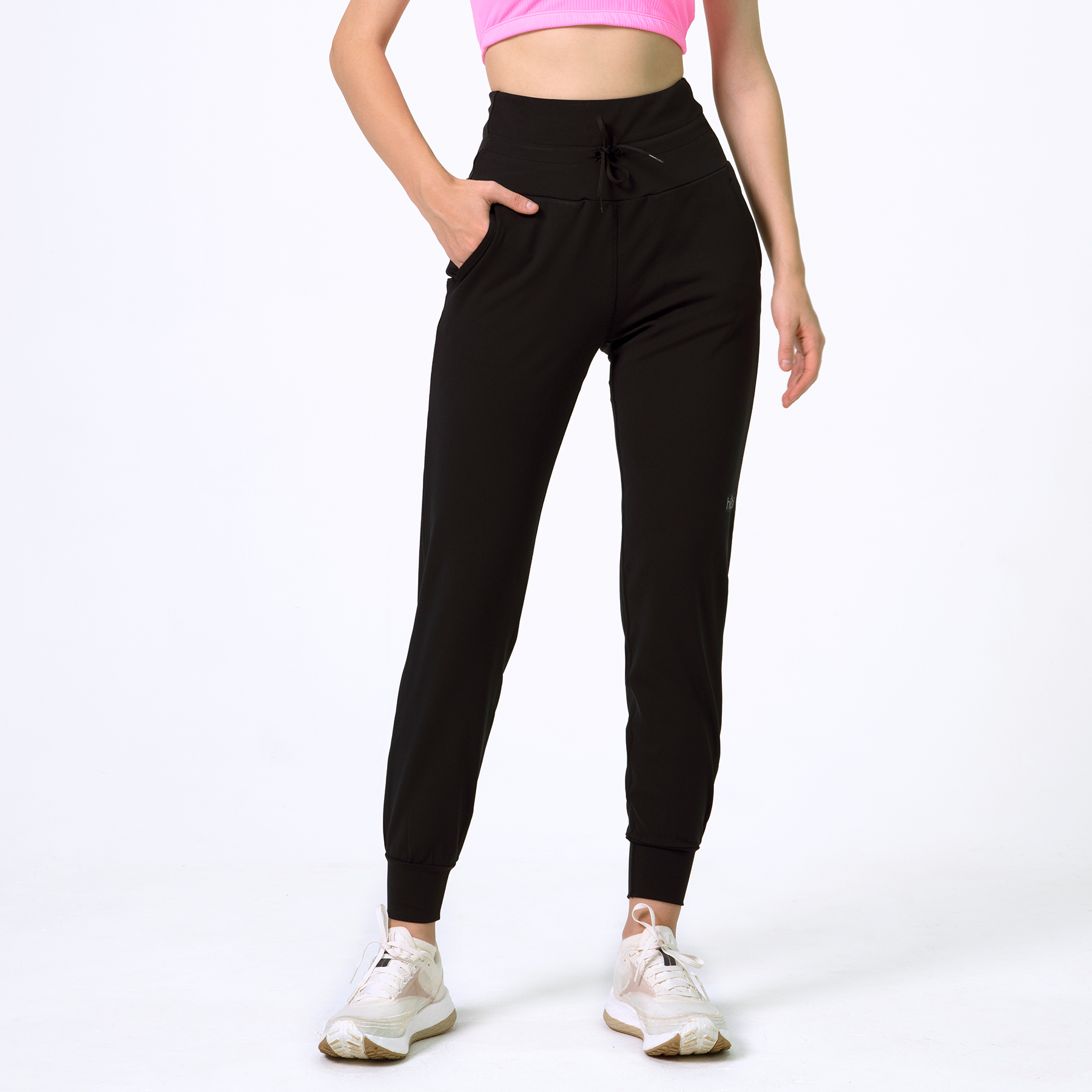 Quần Jogger tập Yoga Gym Hibi Sports QD314 Kiểu Jogger thắt dây có túi , Lưng Cao Tôn Dáng