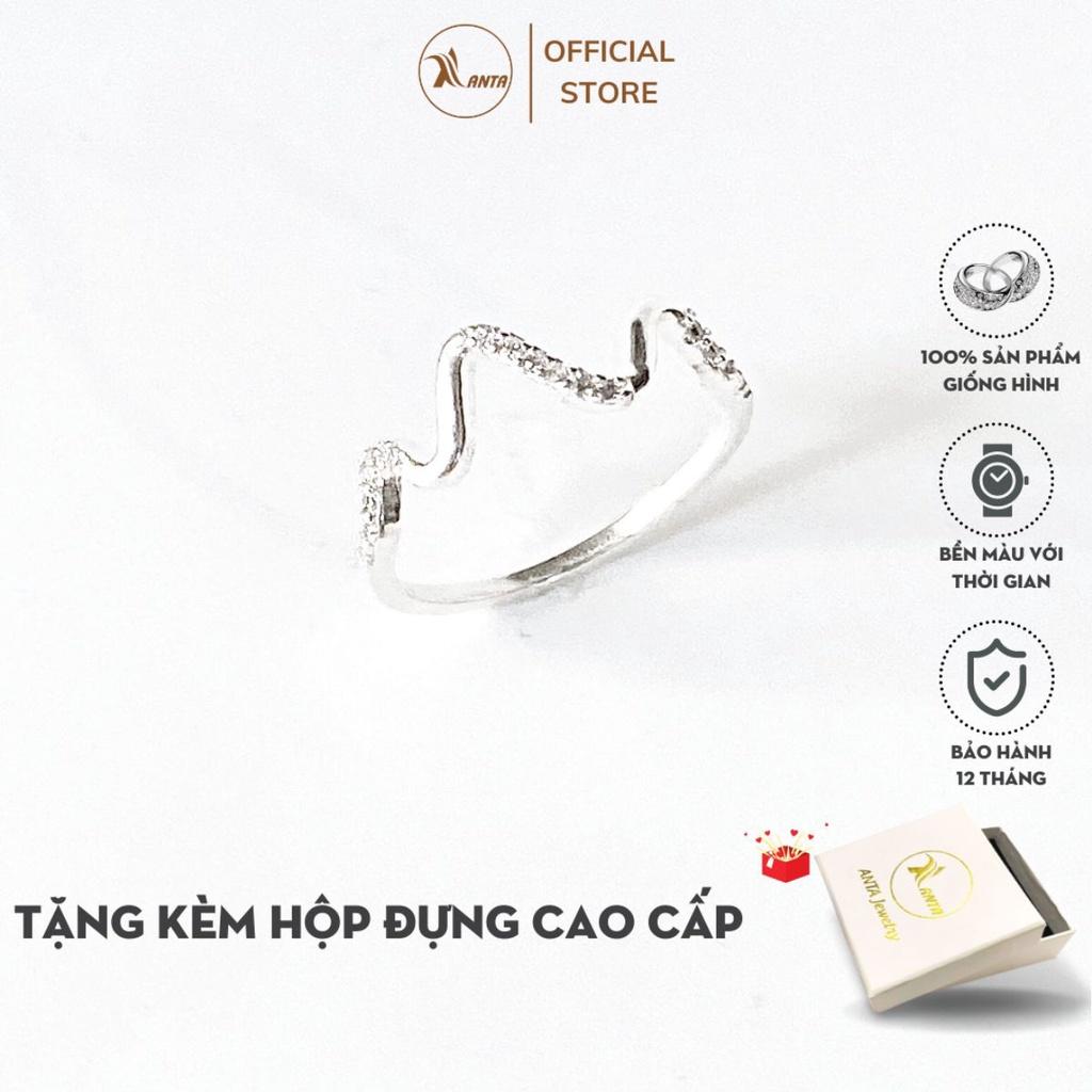 Nhẫn bạc nữ ATJ9029 kiểu dáng sóng lượn Melody waves ANTA Jewelry