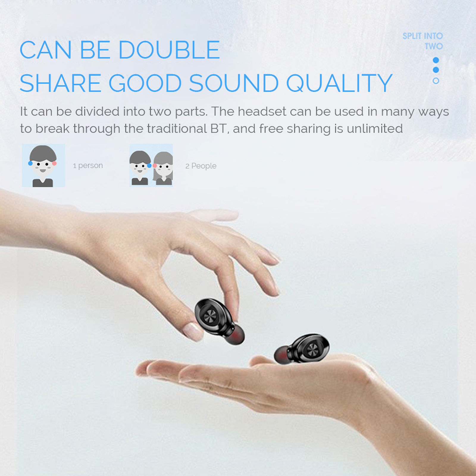 Tai Nghe Nhét Tai Không Dây TWS Bluetooth 5.0 với Mi tự động Pairing