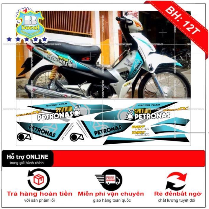 Tem rời dành cho wave lớn 2016 petronas trắng