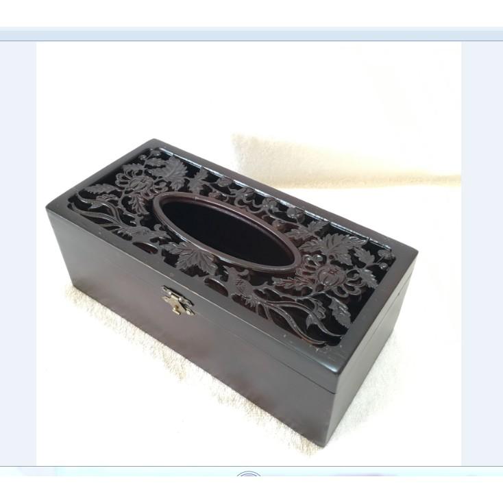 HỘP ĐỰNG GIẤY CÚC TRĨ GỖ MUN CAO CẤP CỰC ĐẸP SIZE TO 26,5cm