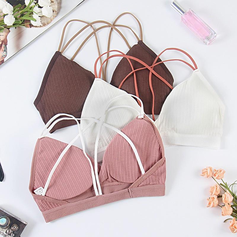 Áo Bra Cotton Dây Phối Màu Đệm Dày Gợi Cảm BR20