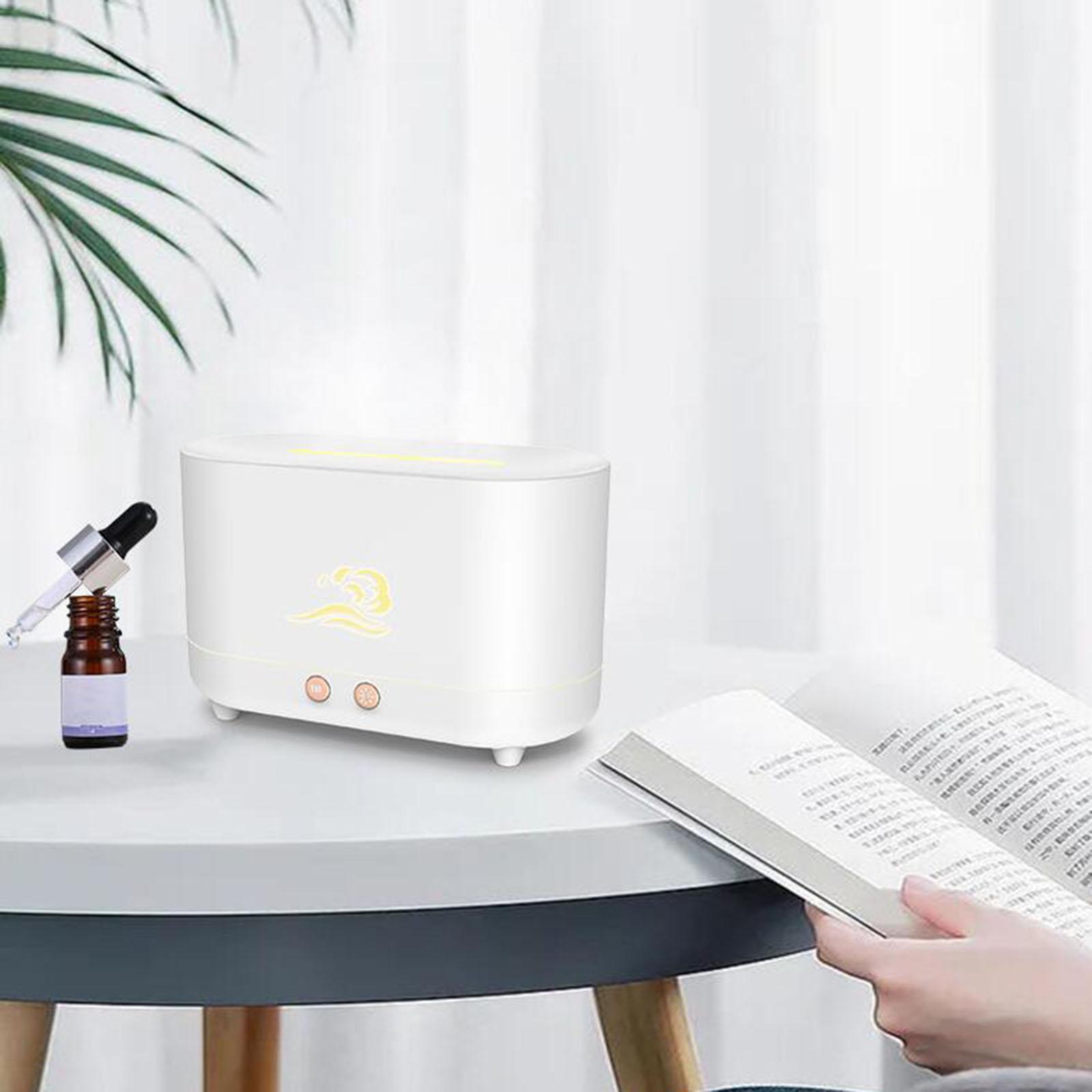 Air Humidifier USB 3D Flame Auto Shut Off Mist with Night Light
