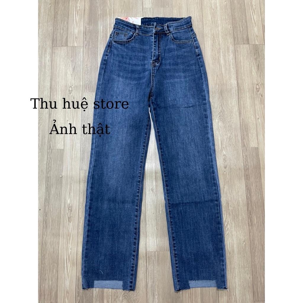 Quần Jeans Ống Đứng Lưng Cao Ảnh Video Chính Chủ