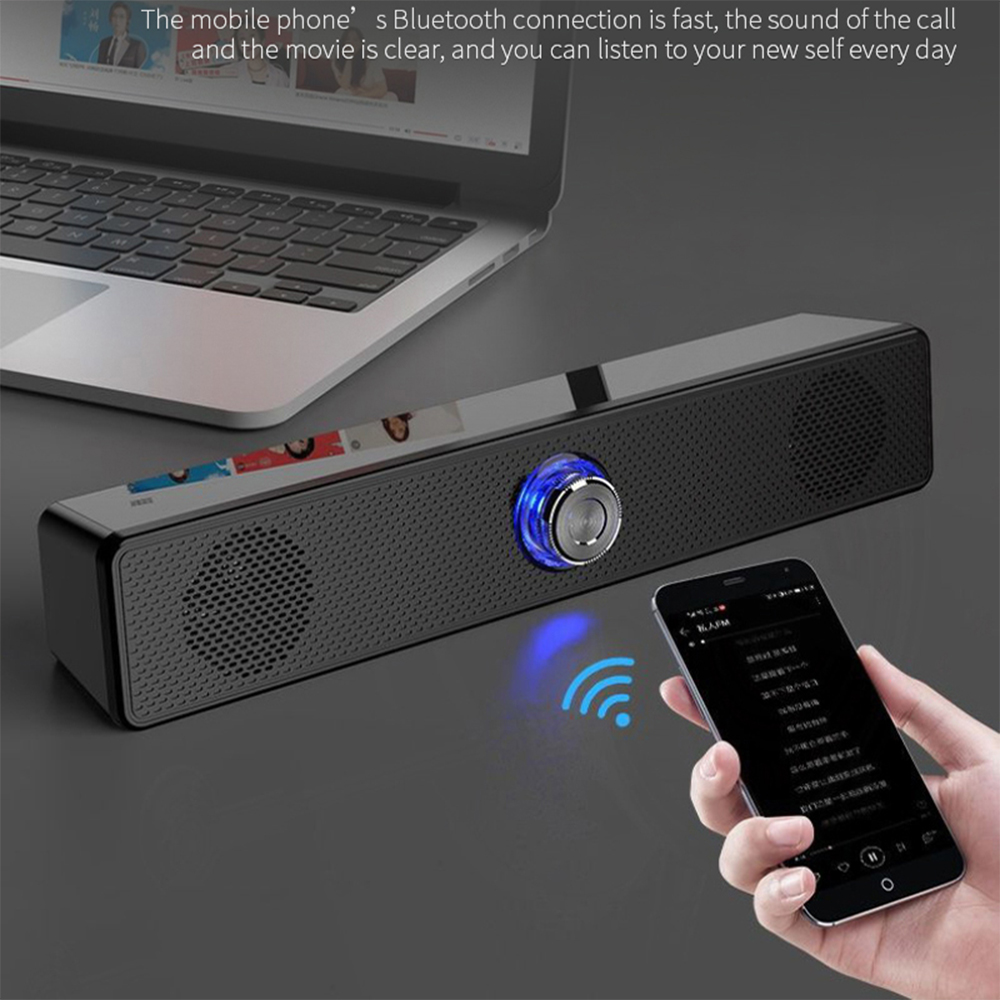 Soundbar với loa siêu loa TV âm thanh nhà hát nhà hệ thống bluetooth loa thêm bass máy tính loa máy tính bass stereo mới Color: B