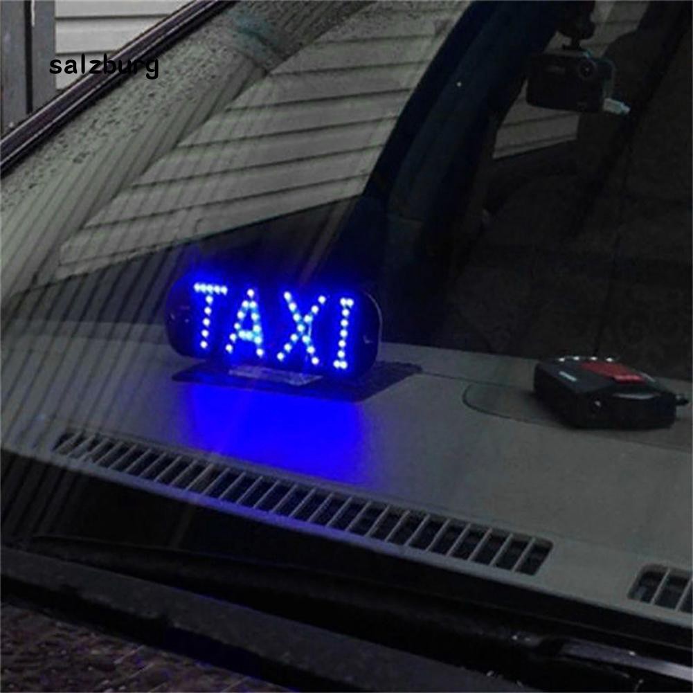 Bảng đèn LED chữ TAXI gắn kính chắn gió xe hơi cắm Tẩu