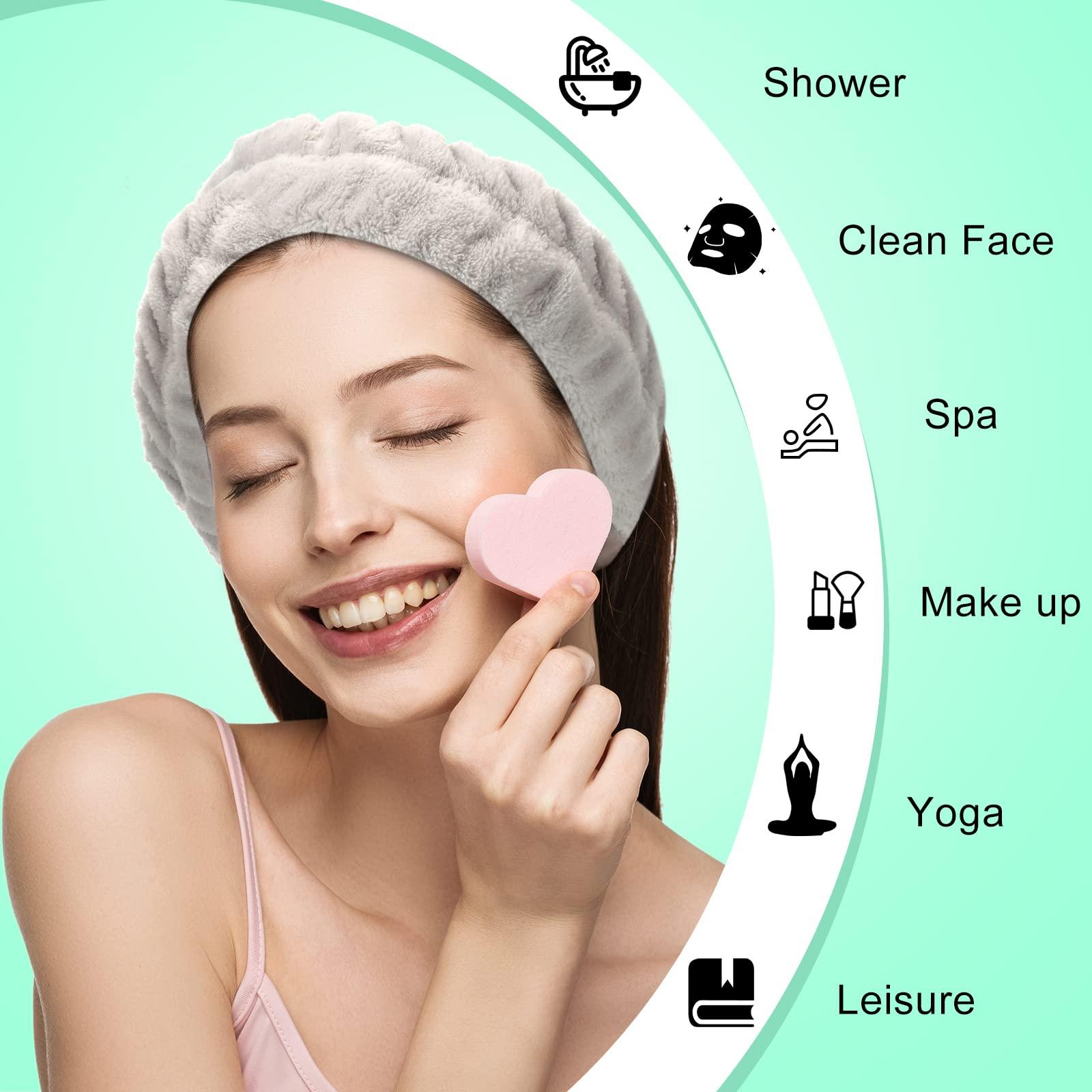 3 mảnh spa mặt băng tay đầu đeo dây đeo spa set set skin chăm sóc tóc dây thun dây đeo cổ tay dây đeo bằng băng đầu mỹ phẩm cho nữ trang điểm