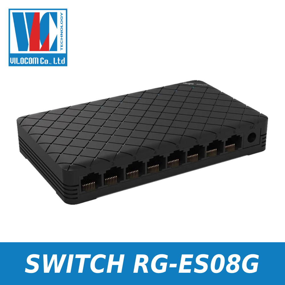 Switch 8 cổng 10/100/1000 BASE-T RUIJIE RG-ES08G - Hàng Chính Hãng