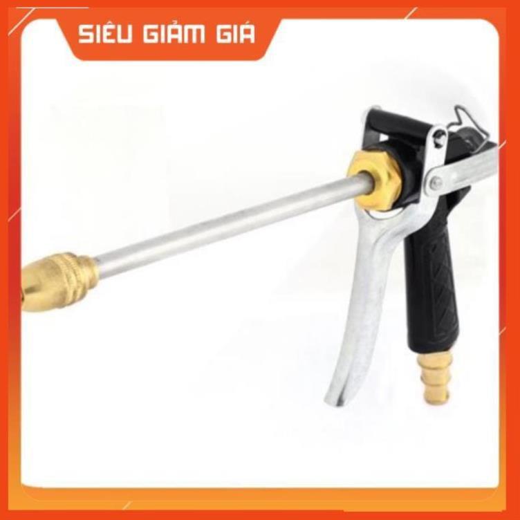 Bộ dây vòi xịt nước rửa xe, tưới cây . tăng áp 3 lần, loại 7m, 10m 206318 đầu đồng,cút,nối đen+ tặng đai
